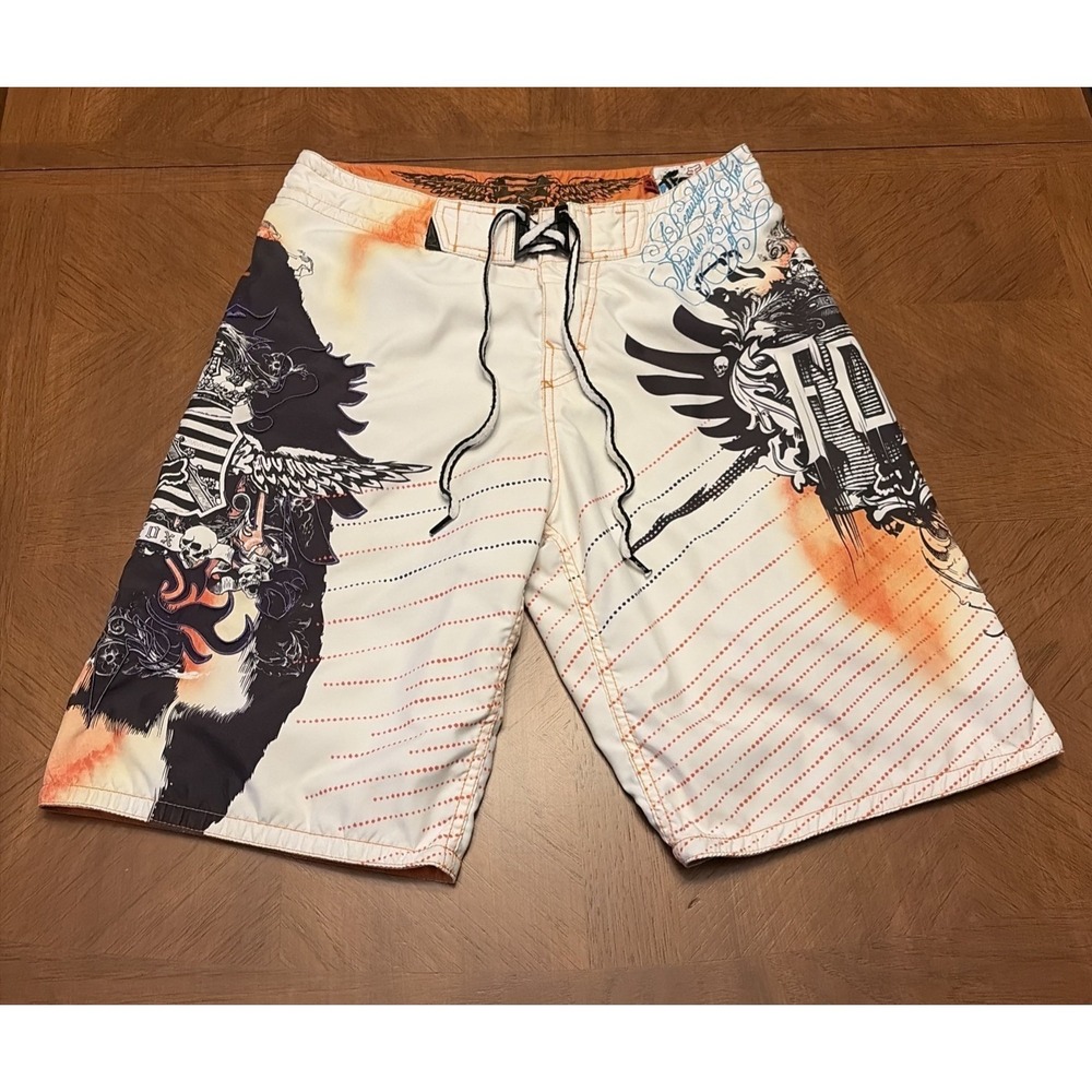 VTG 90s Y2K Fox Racing Board Shorts Men's 32 Motorcycle Dirtbike Motocross Surf